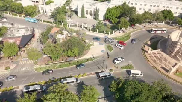 Aerial Orbital View Roundabout Yucatan — Stock Video