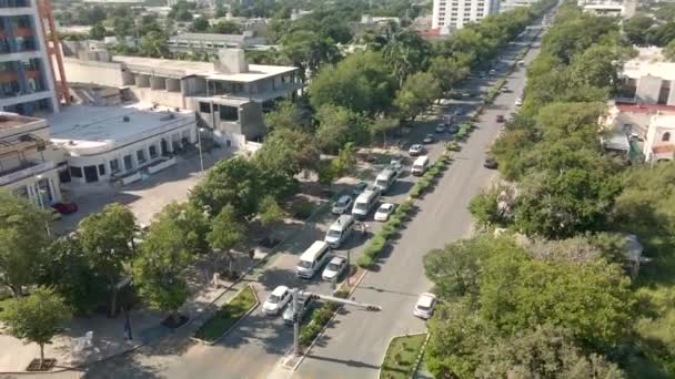 Rotational View Main Avenue Merida Yucatan — Stock Video