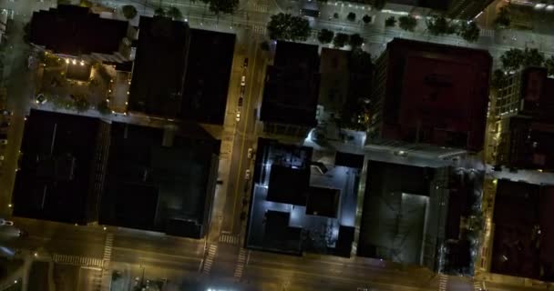 Memphis Tennessee Aerial Vertikal Takhöjd Belyst Utsikt Över Centrum Skyskrapa — Stockvideo