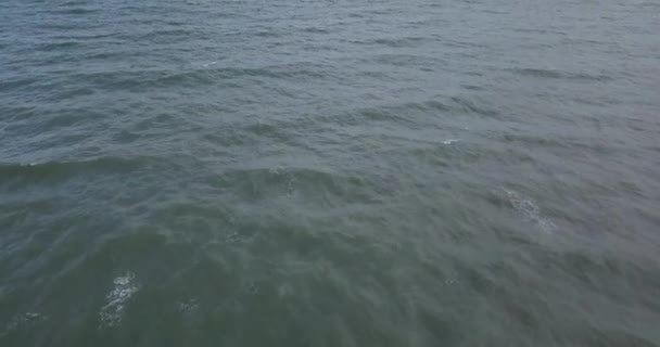 Drone Aérien Fond Mer Calme Long Océan Atlantique — Video