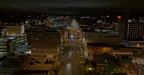 Columbia Missouri Aerial V13 Cinemática Que Estabelece Paisagem Urbana Drone — Vídeo de Stock