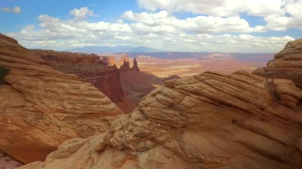 Ruim Uitzicht Canyons Woestijn — Stockvideo