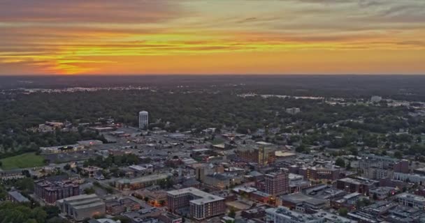 Columbia Missouri Aerial Zachód Słońca Nad Rozległym Krajobrazem Dolly Strzał — Wideo stockowe