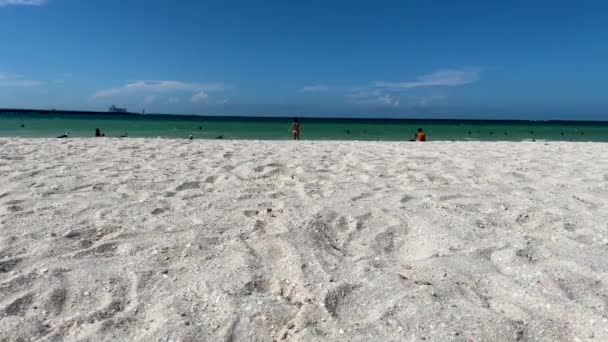 Zicht Progreso Beach Yucatan Mexico — Stockvideo