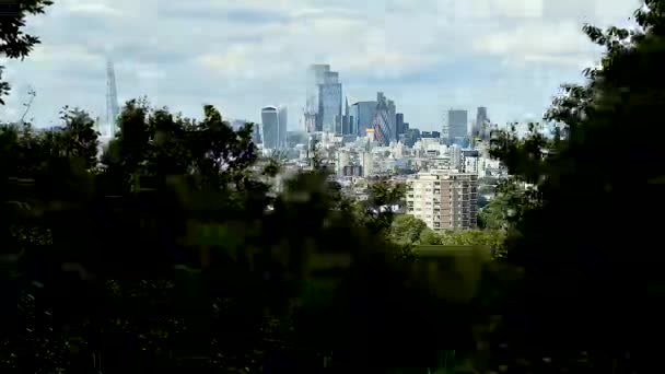 Ünlü Binalarla Dolu Londra Şehrine Bakan One Tree Hill Den — Stok video