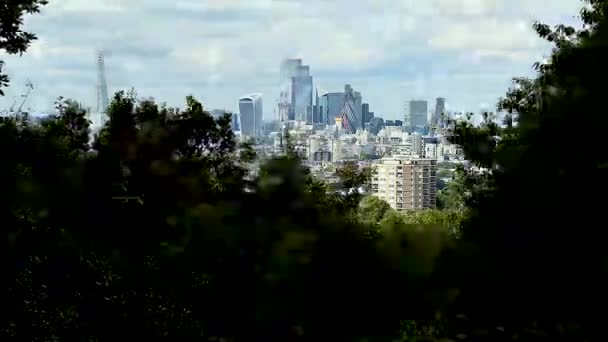 Punkt Widokowy Time Lapse City London Trees One Tree Hill — Wideo stockowe