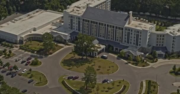 Memphis Tennessee Aerial V22 Schwenk Rechts Zeigt Luxuriöse Graceland Gästehaus — Stockvideo