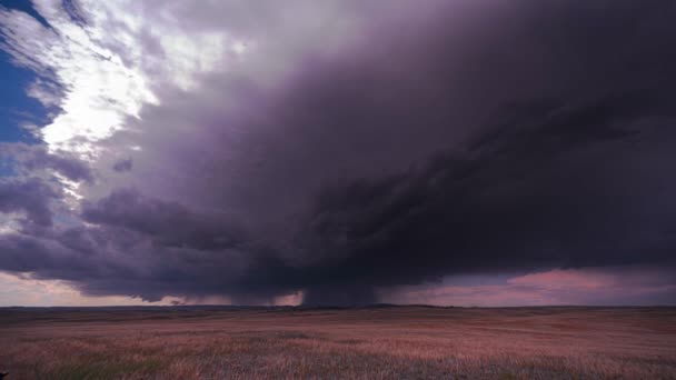 Tratta Una Serie Tempeste Diurne Che Inseguono Spedizione Negli Stati — Video Stock