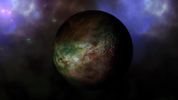 Planetas Misteriosos Nuvens Nebulosas — Vídeo de Stock