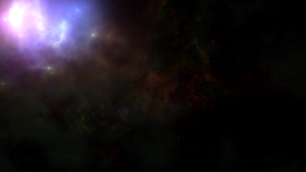 Nebulosa Nell Universo Che Muove Galleggiante — Video Stock