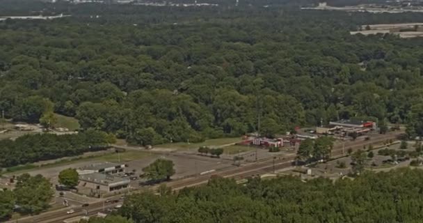Memphis Tennessee Aerial V21 Спуск Панорамный Снимок Элвиса Пресли Частных — стоковое видео