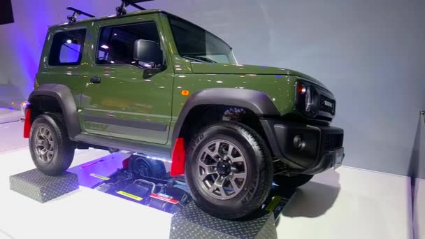 Pasay Οκτωβρίου Suzuki Jimny Στις Οκτωβρίου 2018 Στο Διεθνές Σαλόνι — Αρχείο Βίντεο