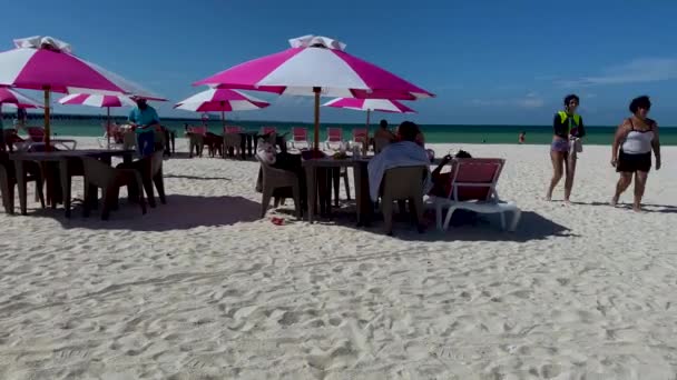 ユカタンメキシコのプログレスビーチでのタイムラプス — ストック動画