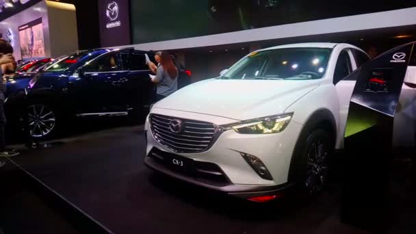 Pasay Října Mazda Cx3 Suv Října 2018 Filipínské Mezinárodní Autosalonu — Stock video