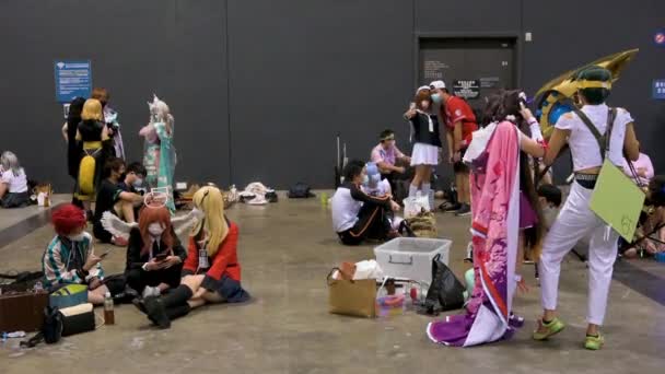 Cosplayers Zijn Zien Verkleden Tijdens Anicom Games Acghk Tentoonstelling Evenement — Stockvideo