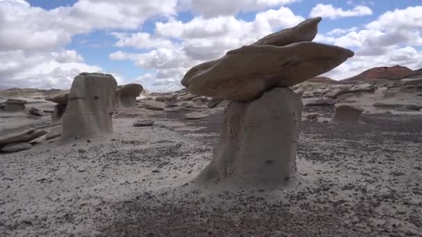 Bisti Badlands Zin Wilderness Novo México Eua Formações Naturais Únicas — Vídeo de Stock