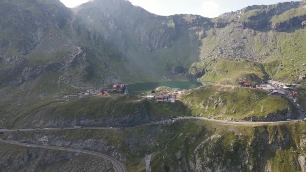 Impressive Transfagarasan Road Blea Lake Carpathian Mountains Romania — Stock Video