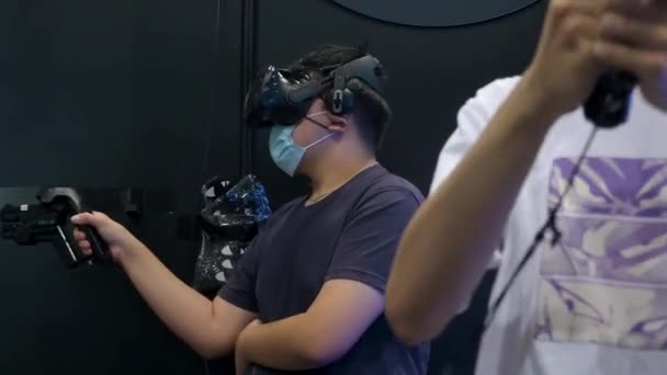 香港で開催されるAnicom Games Acghk展では Vrゲームを楽しむことができます — ストック動画