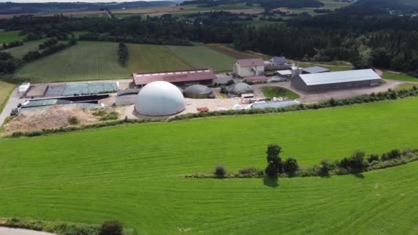 Almanya Daki Bir Çiftliğin Hava Görüntüsü — Stok video