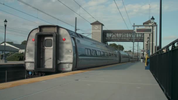 Stazione Ferroviaria Regionale Partenza Amtrak Nord Est — Video Stock