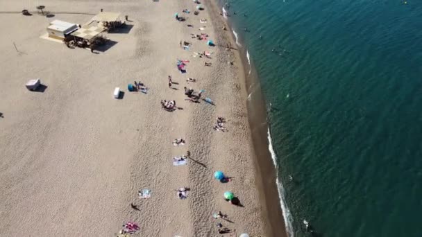 Flygfoto Bild Idylliska Illa Roja Stranden Sommar Begur Costa Brava — Stockvideo