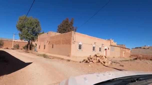 Pov Conduciendo Por Camino Rural Medio Oriente Zona Turística Peligrosa — Vídeos de Stock