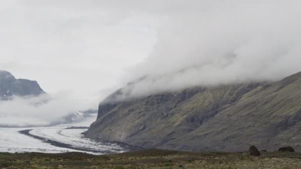 Moteur Caméra Poupée Lisse Sur Les Paysages Rudes Froids Islande — Video