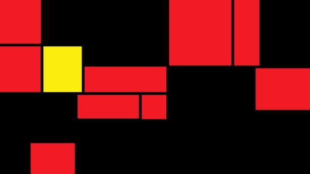 Abstract Bauhaus Blue Black Red Black Background Animation Abstract Bauhaus — Vídeo de Stock