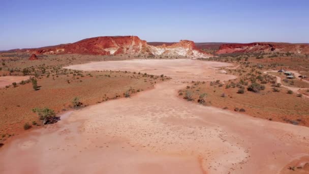 Rainbow Valley Desolate Clay Fazem Panelas Região Deserto Sul Alice — Vídeo de Stock
