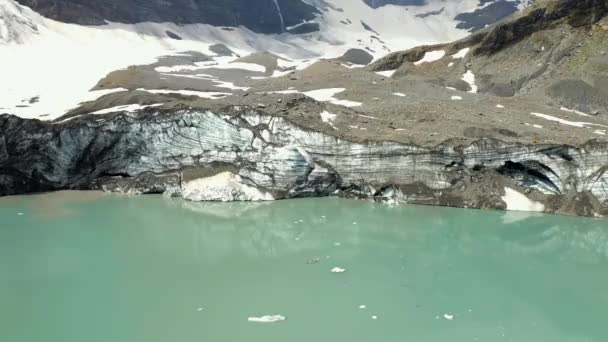 Λίμνη Clariden Glacier Στην Κεντρική Ελβετία Klausenpass — Αρχείο Βίντεο