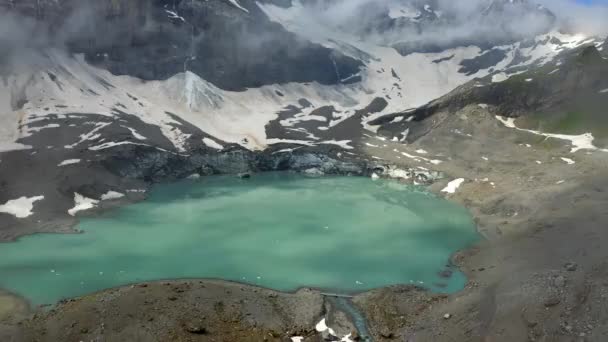 Λίμνη Παγετώνα Στο Griess Στο Κάτω Μέρος Του Clariden — Αρχείο Βίντεο