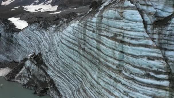 Volando Hacia Glaciar Lago Griessli — Vídeo de stock