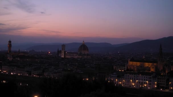 Panorama Florencia Durante Atardecer Verano Toscana Italia — Vídeos de Stock