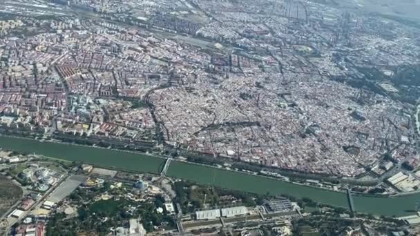 Вид Воздуха Севилью Город Севилья Испания — стоковое видео