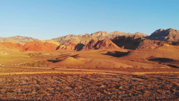 Sudoeste Alta Estrada Deserto Manhã Comutação — Vídeo de Stock