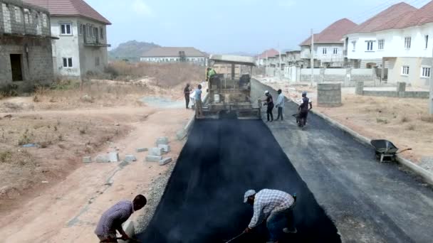 Laufende Bauarbeiten Immobilien Abuja Nigeria — Stockvideo