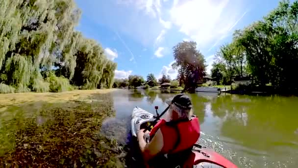 Kayak Cuenca Del Niágara — Vídeo de stock