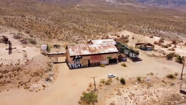 Vista Aérea Uma Fábrica Abandonada Deserto Califórnia — Vídeo de Stock