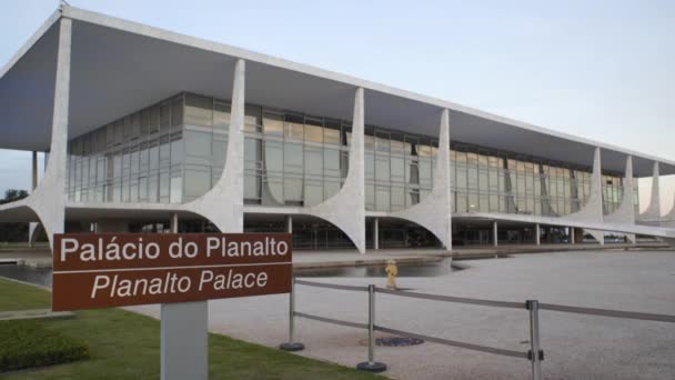 Fachada Palácio Planalto Presidência República — Vídeo de Stock