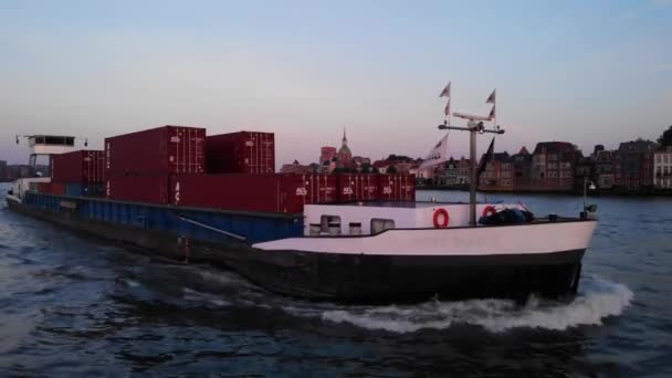 Δεξί Και Εμπρόσθιο Τόξο Της Μέτα Μαρία Πλοίο Εσωτερικής Μεταφοράς — Αρχείο Βίντεο