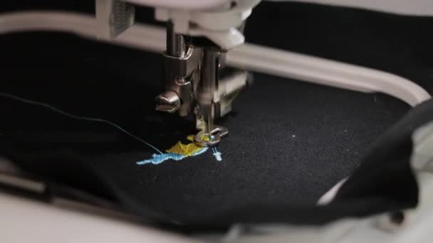 Машина Вышивки Тканей Текстильная Промышленность — стоковое видео