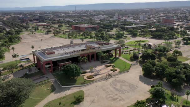Luftaufnahme Von Palcio Araguaia Regierungssitz Des Bundesstaates Tocantins Brasilien Quadrat — Stockvideo