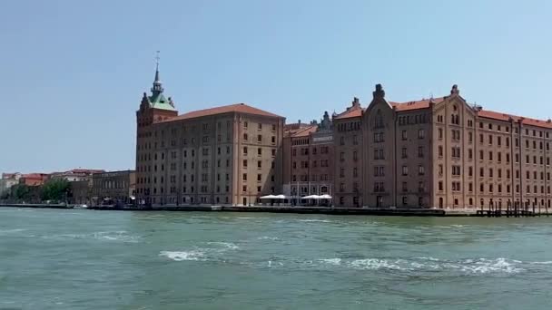Hilton Molino Giudecca Venedik Talya Adası Inşa Ediyor — Stok video