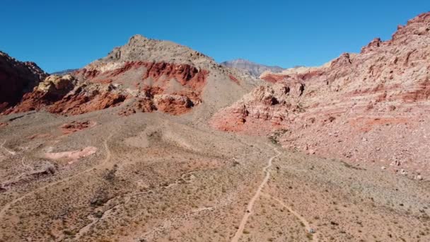 Vegas Nevada Red Rocks Drone — Stock video