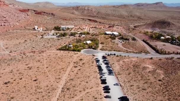 Maisons Voitures Drone Las Vegas Dans Désert — Video