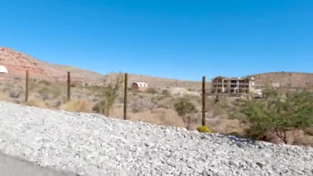 Casas Desierto Nevada — Vídeos de Stock
