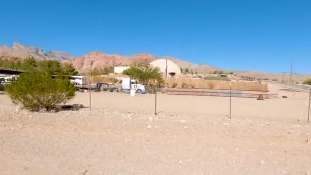 Rancho Hogar Desierto Nevada — Vídeos de Stock