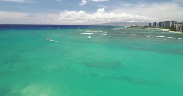 Luftaufnahme Küstenpanorama Von Malaysia Blauem Wasser — Stockvideo