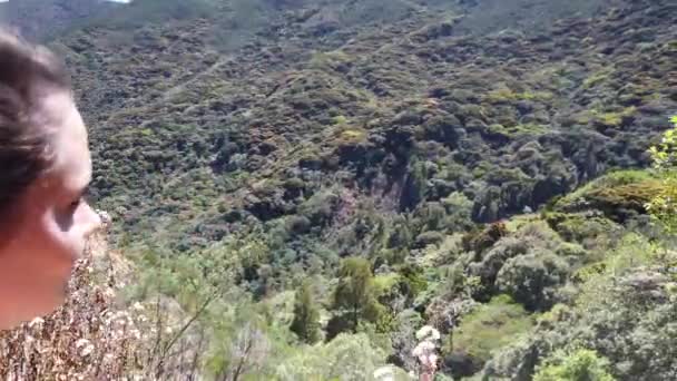Мбаппе Смотрит Потрясающий Пейзаж Заповедника Нилигири Бибере Пределами Ути Тамил — стоковое видео