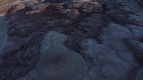 Imágenes Drones Hermosos Extraterrestres Desolados Como Montículos Valles Rocosos Lisos — Vídeo de stock